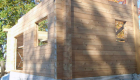 This home uses a flat-flat log.