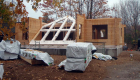 Getting ready to raise the gable end.