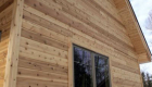Note the corner posts with the flat-flat log.