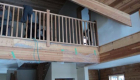 Working on the interior walls.