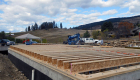 Subfloor being framed.