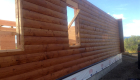 Exterior staining started.