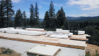 Sub floor completed -- ready for log stack.