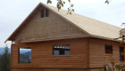 Roof sheeted -- eyebrow being built on gable end.