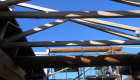 Framing of the log porch.