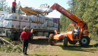 Make sure you have an all terrain forklift for the unload.