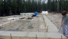 Footings being prepared.