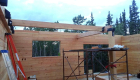 Building timber second floor post and beam system.
