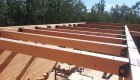 Second floor post and beam system.
