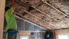 Roof insulation going in.